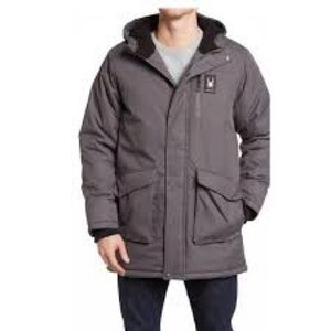 Spider Gray Hooded Ski Jacket